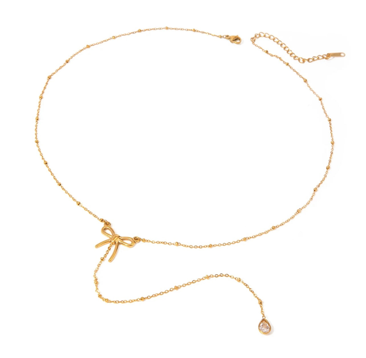 “She’s so Dainty” bow necklace