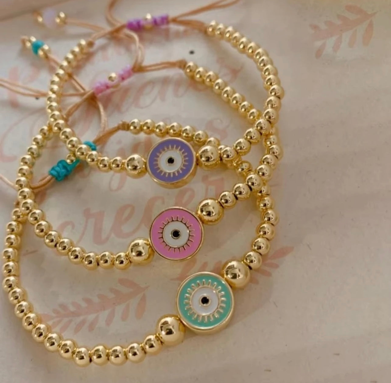 Protected in pink beaded bracelet