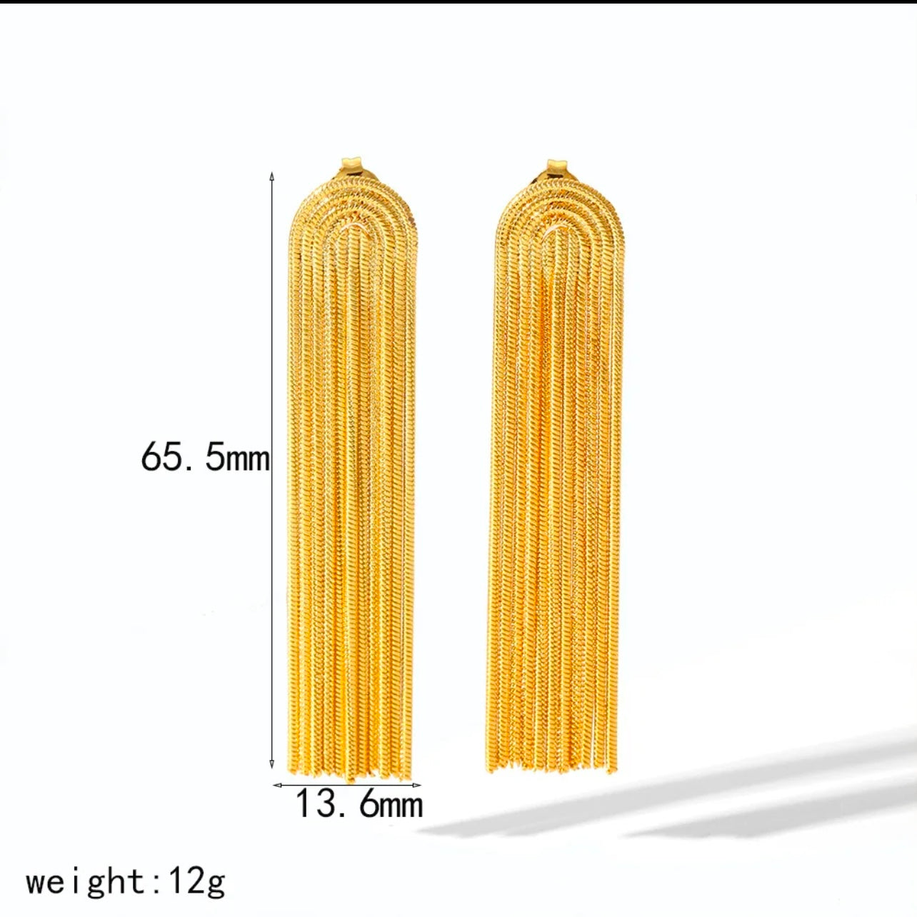 Tassel gold earrings