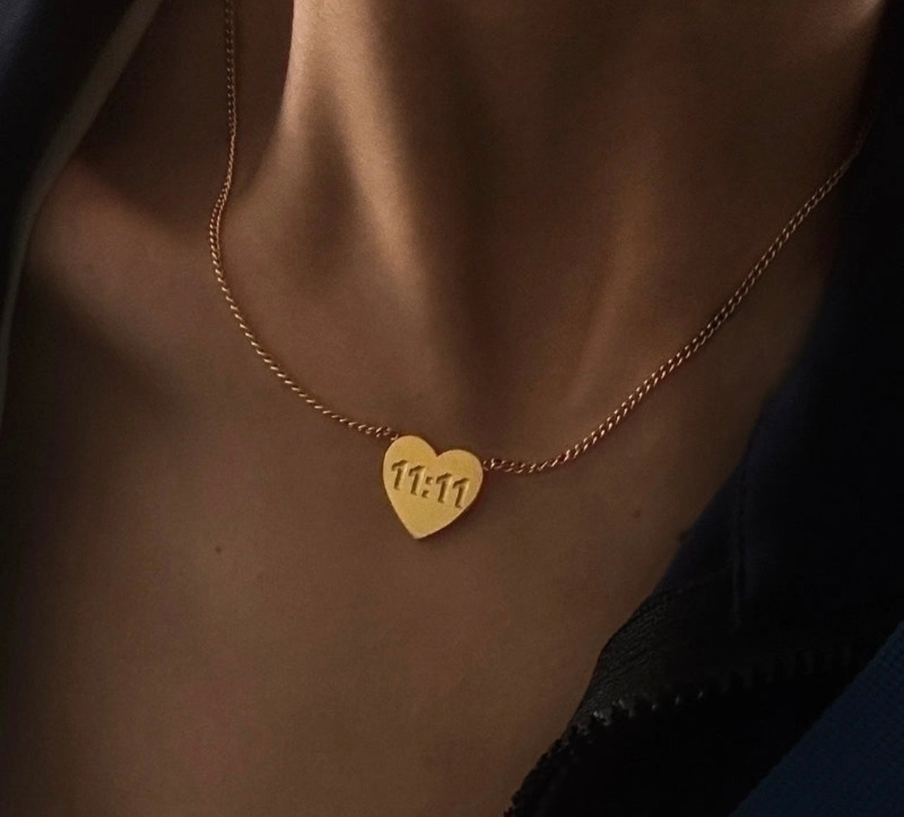 The Optimistic 11:11 heart necklace