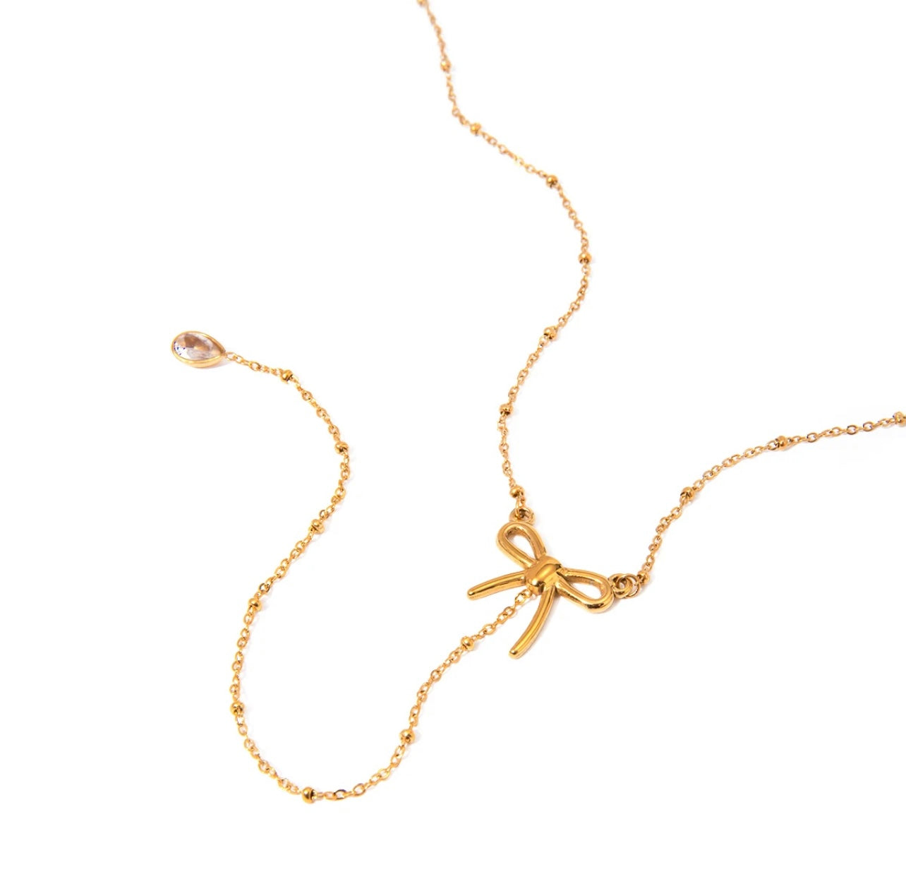 “She’s so Dainty” bow necklace