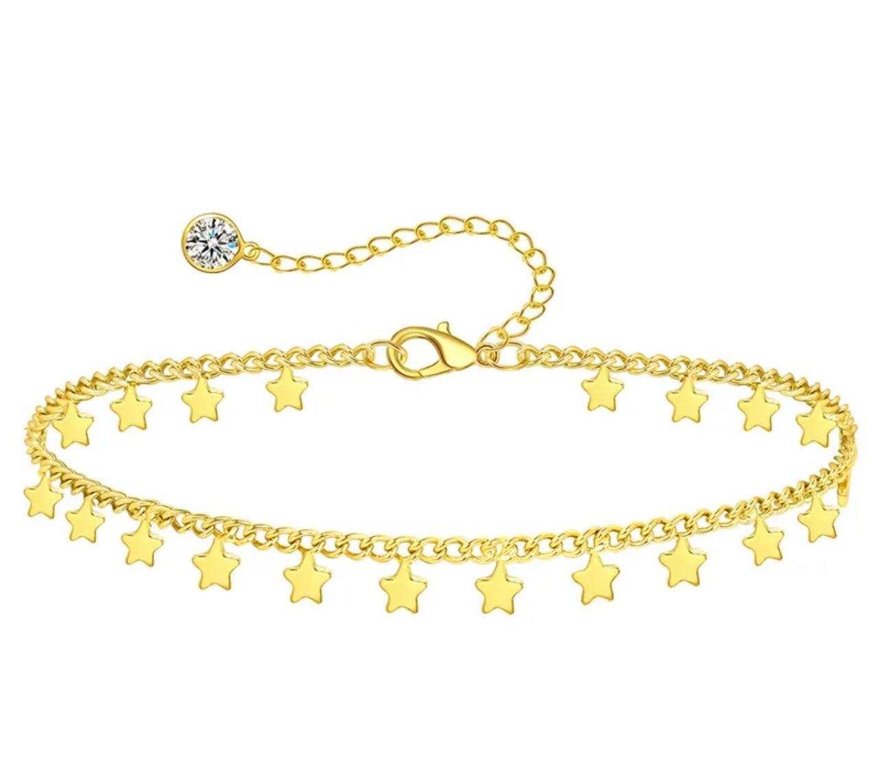 Dainty stars stackable anklet