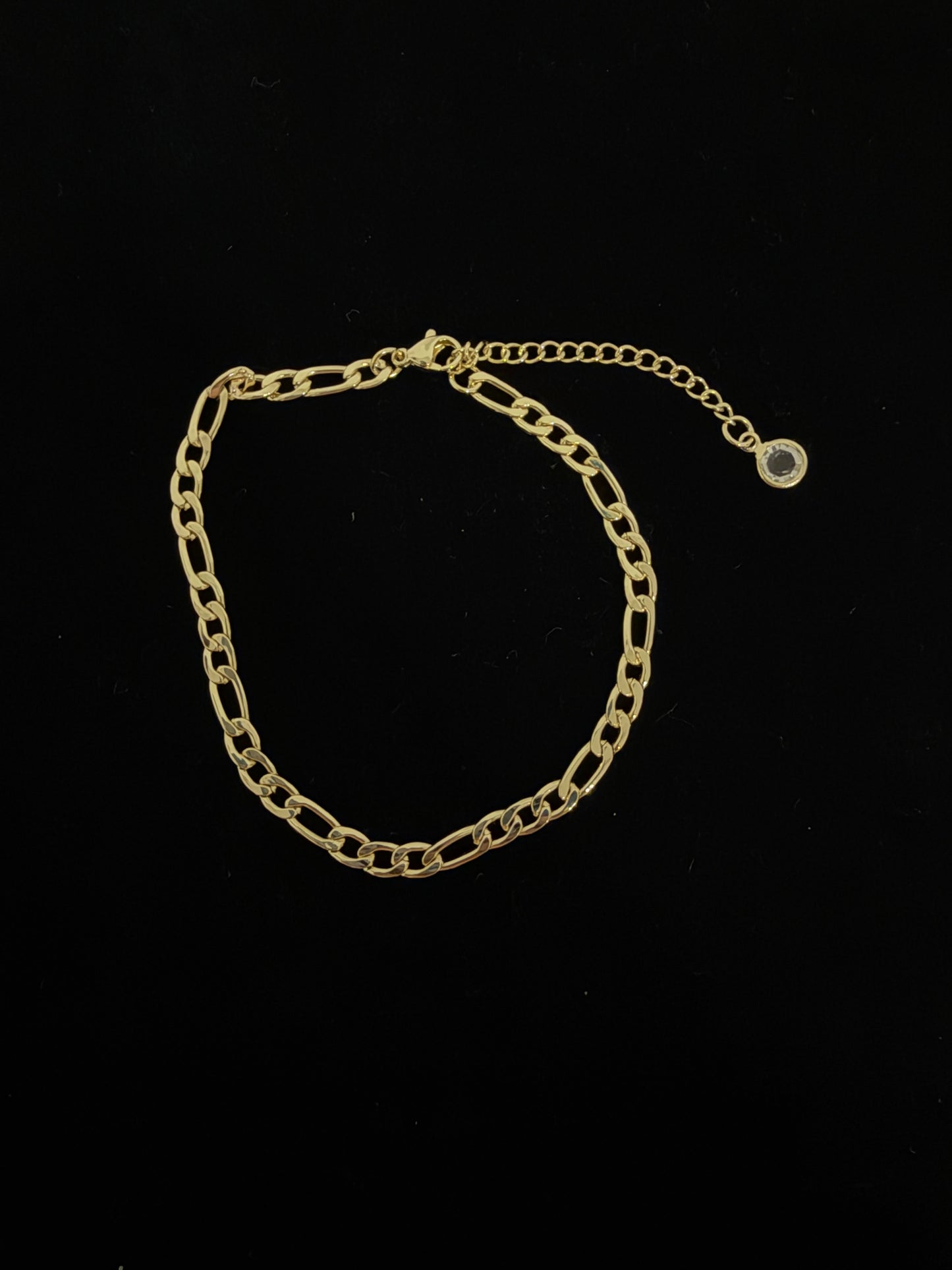 Stackable anklet open Cuban link