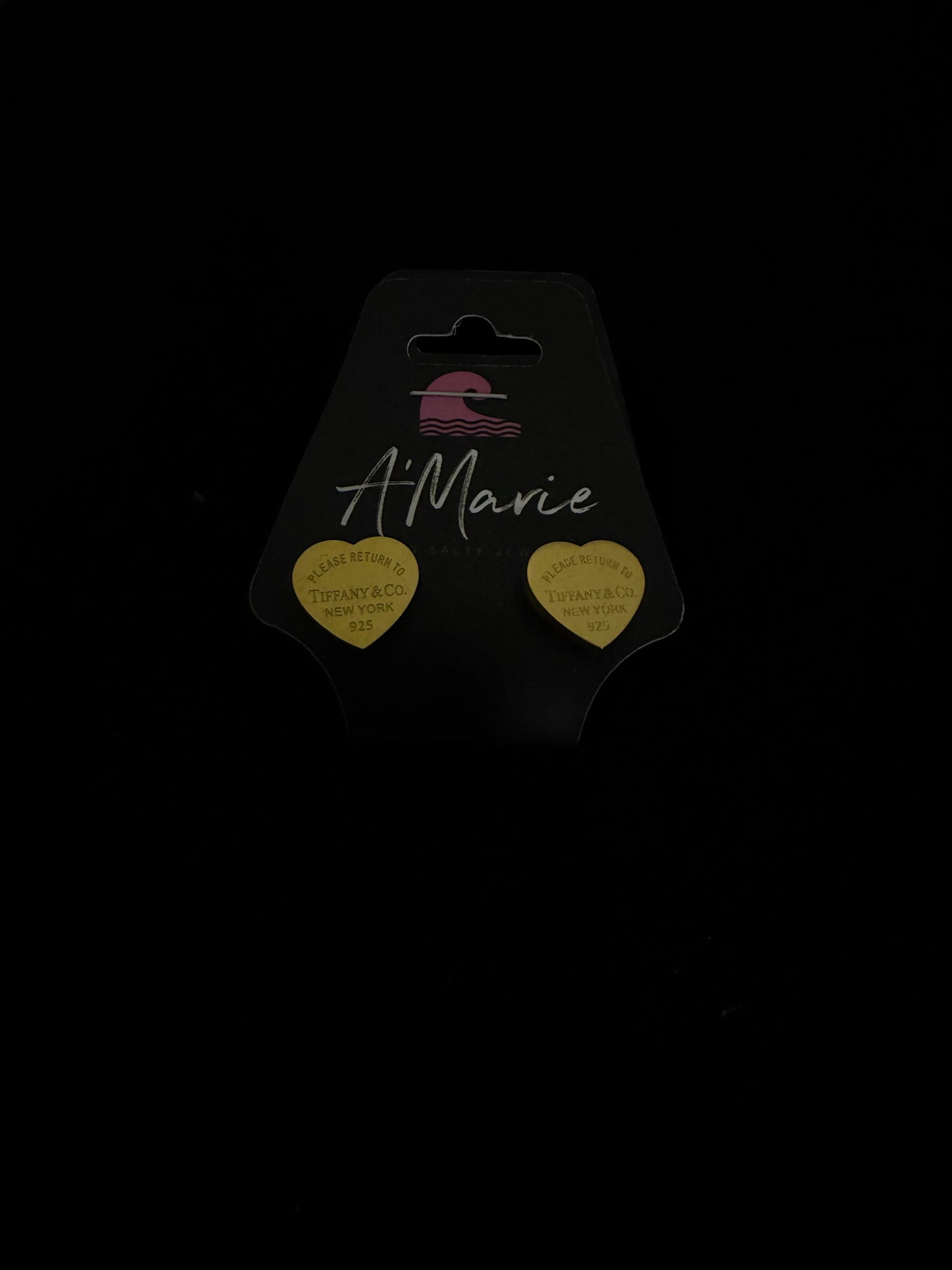 Please Return my heart stud earrings