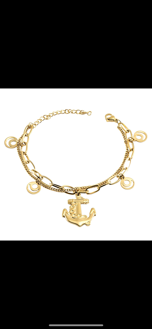 All aboard anchor bracelet