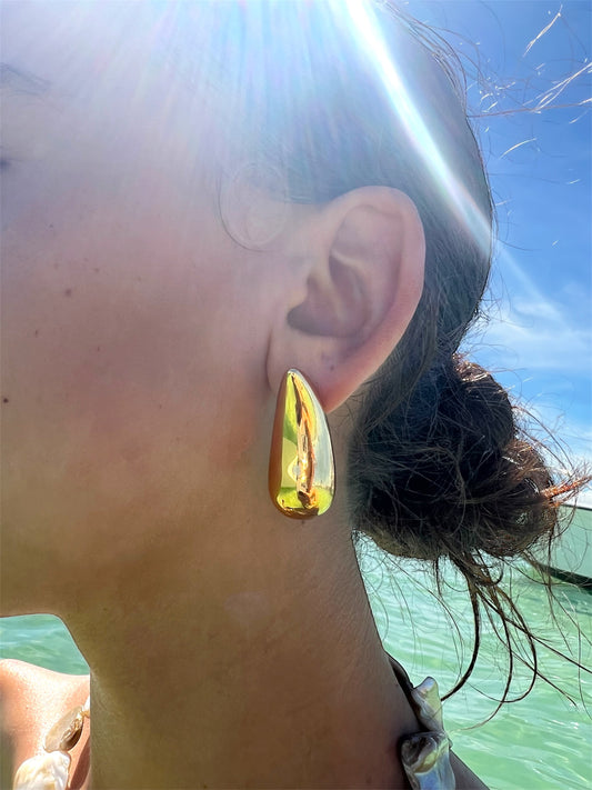 Droplet large earrings