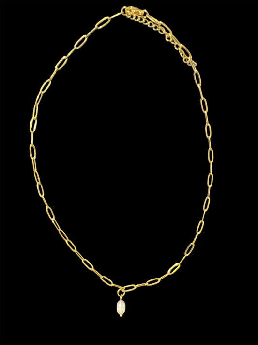 Minimalist Simple water pearl chain link