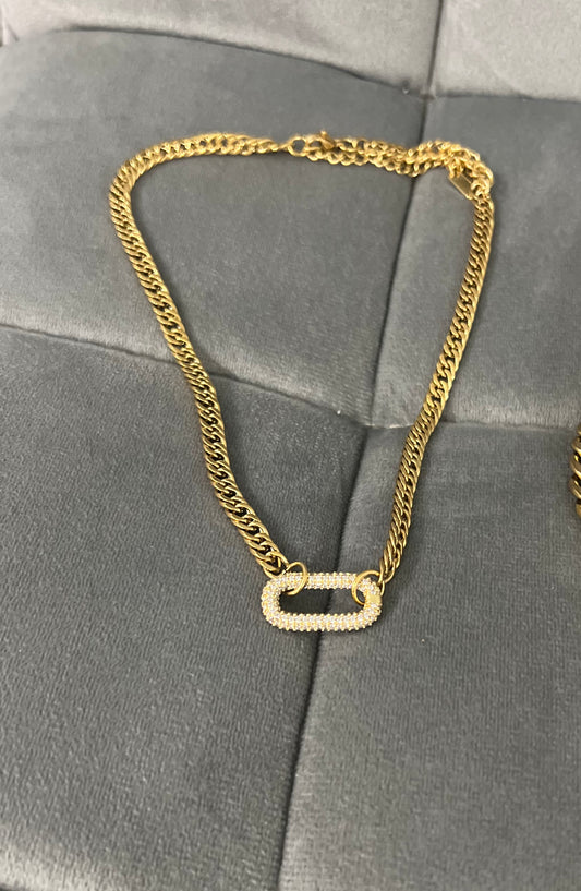 18k gold plated water bamboo choker