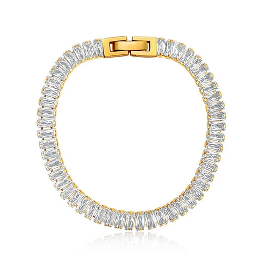 Zircon tennis bracelet waterproof