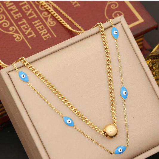 Mal de ojo making a statement necklace