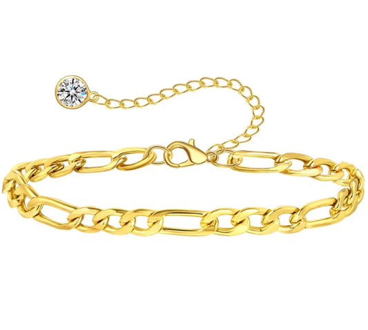 Dainty Cuban stackable anklet