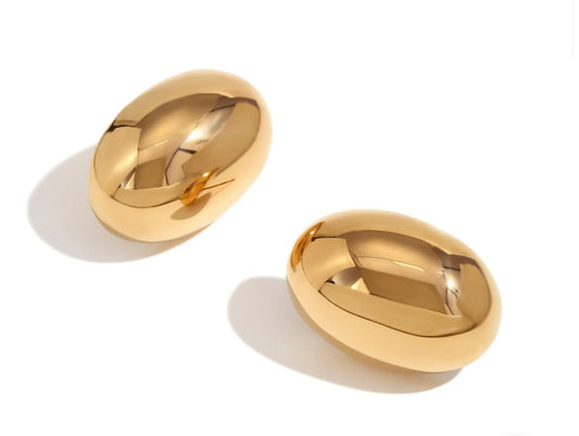 Hallow oval Bean earrings