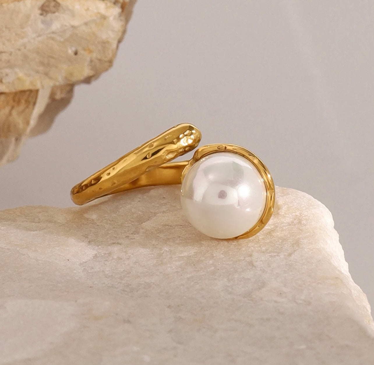 Make a statement with a pearl ring