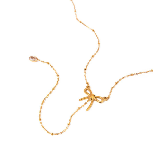 “She’s so Dainty” bow necklace