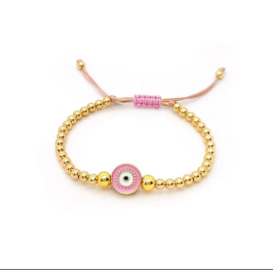 Protected in pink beaded bracelet