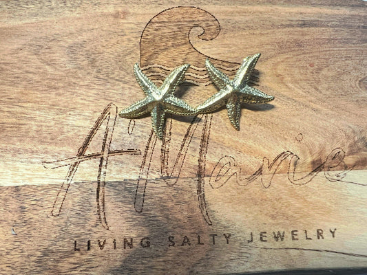Starfish making a statement earrings