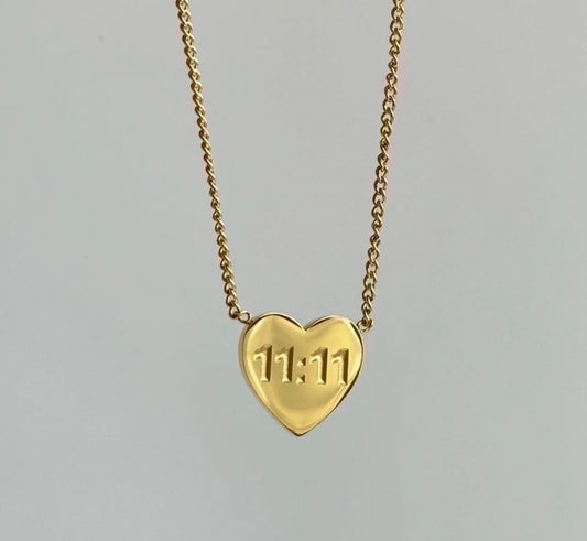The Optimistic 11:11 heart necklace