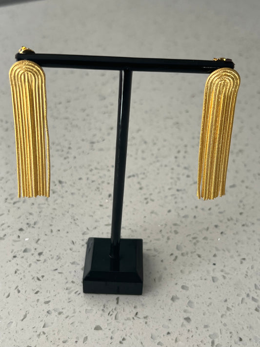Tassel gold earrings