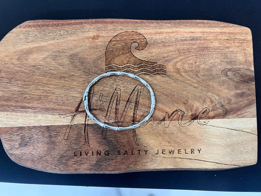 Cuffed Silver Bangle
