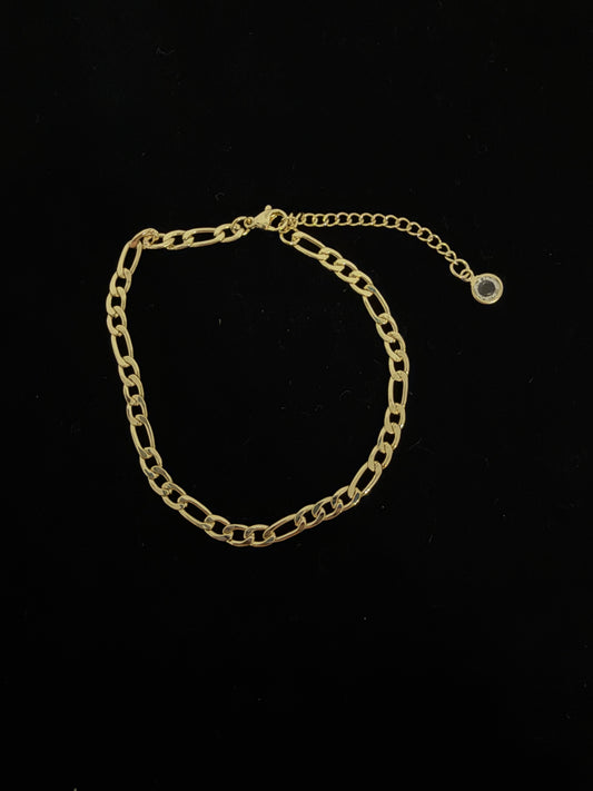 Stackable anklet open Cuban link