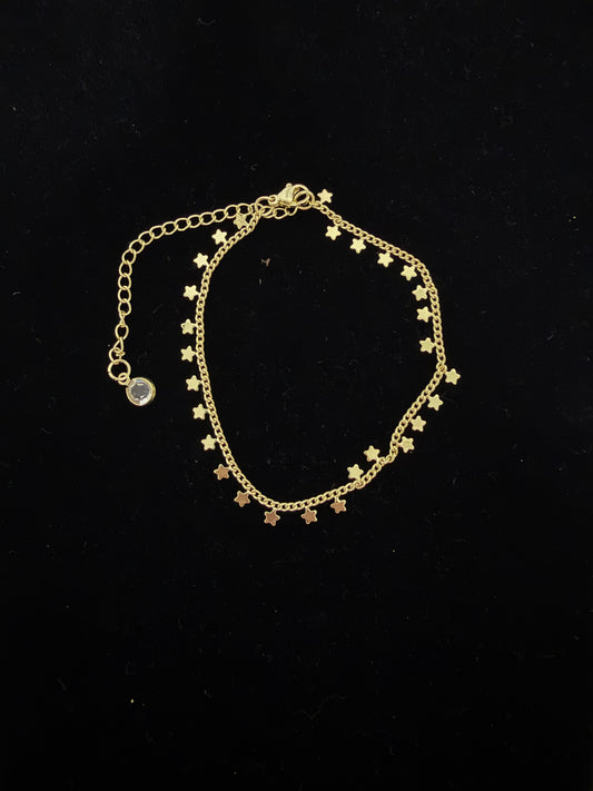 Dainty stars stackable anklet
