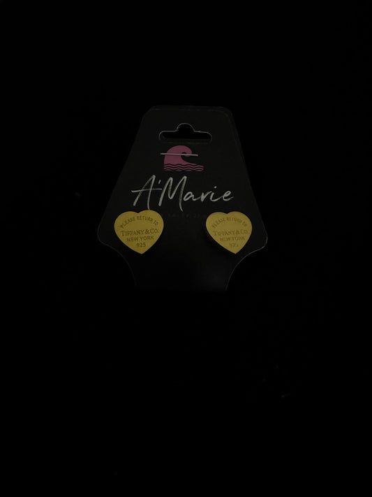 Please Return my heart stud earrings